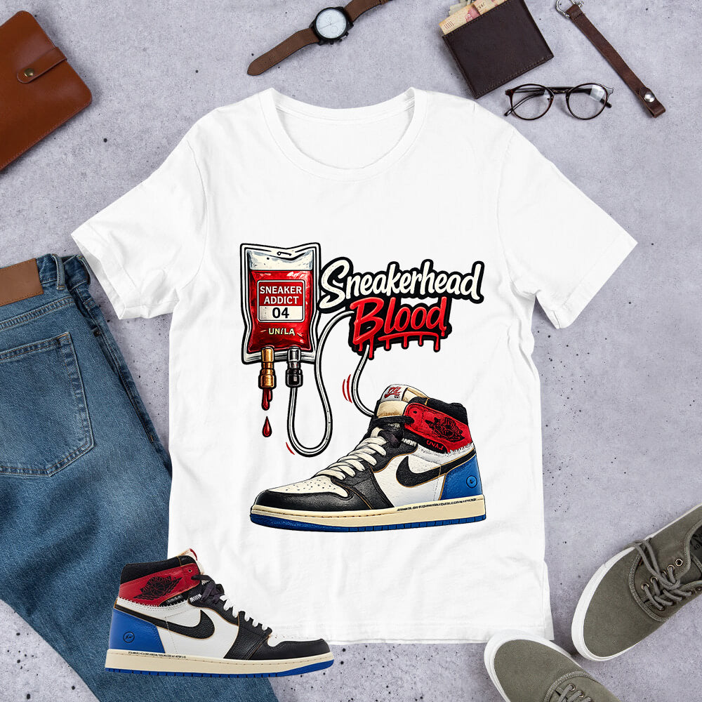 Sneakerhead Blood Shirt - Matching Air Jordan 1 Union x Fragment
