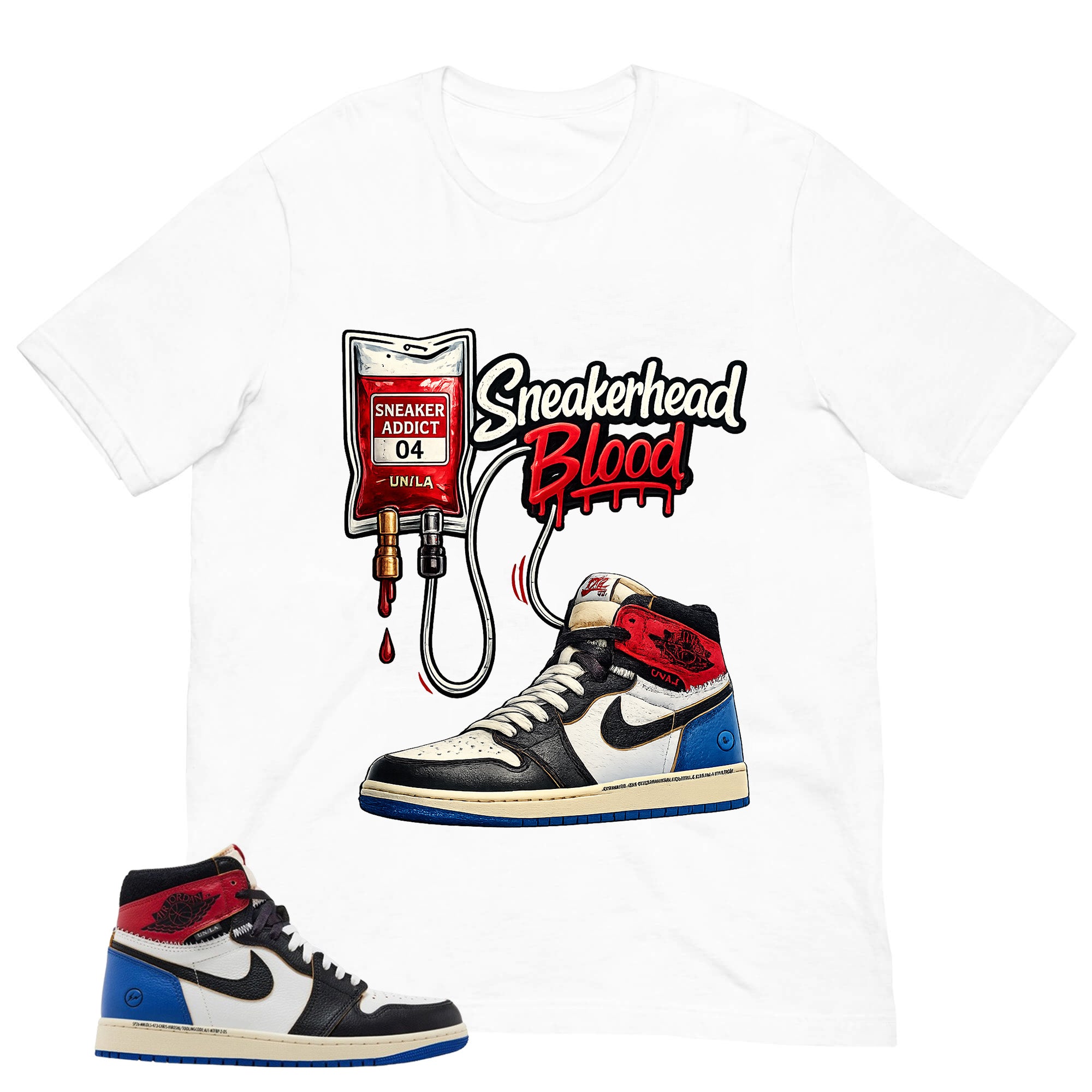 Sneakerhead Blood Shirt - Matching Air Jordan 1 Union x Fragment