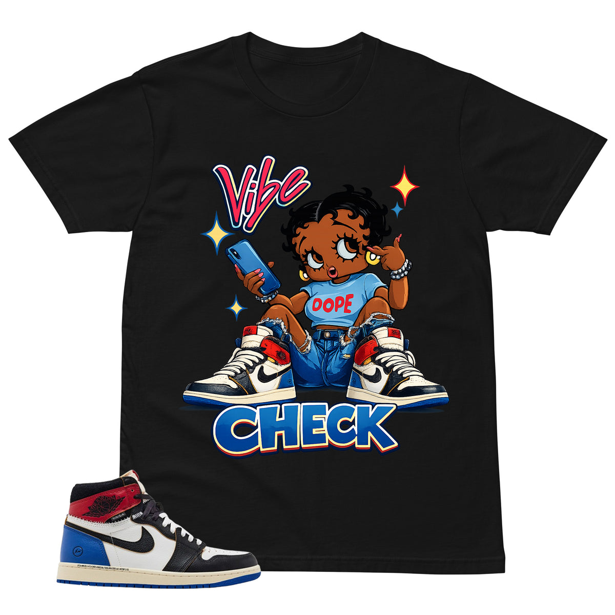Vibe Check Shirt - Matching Air Jordan 1 Union x Fragment