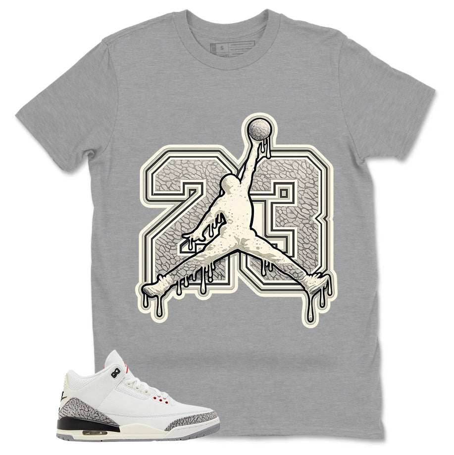 23 Legend Air Shirt Match Jordan 3 White Cement Reimagined
