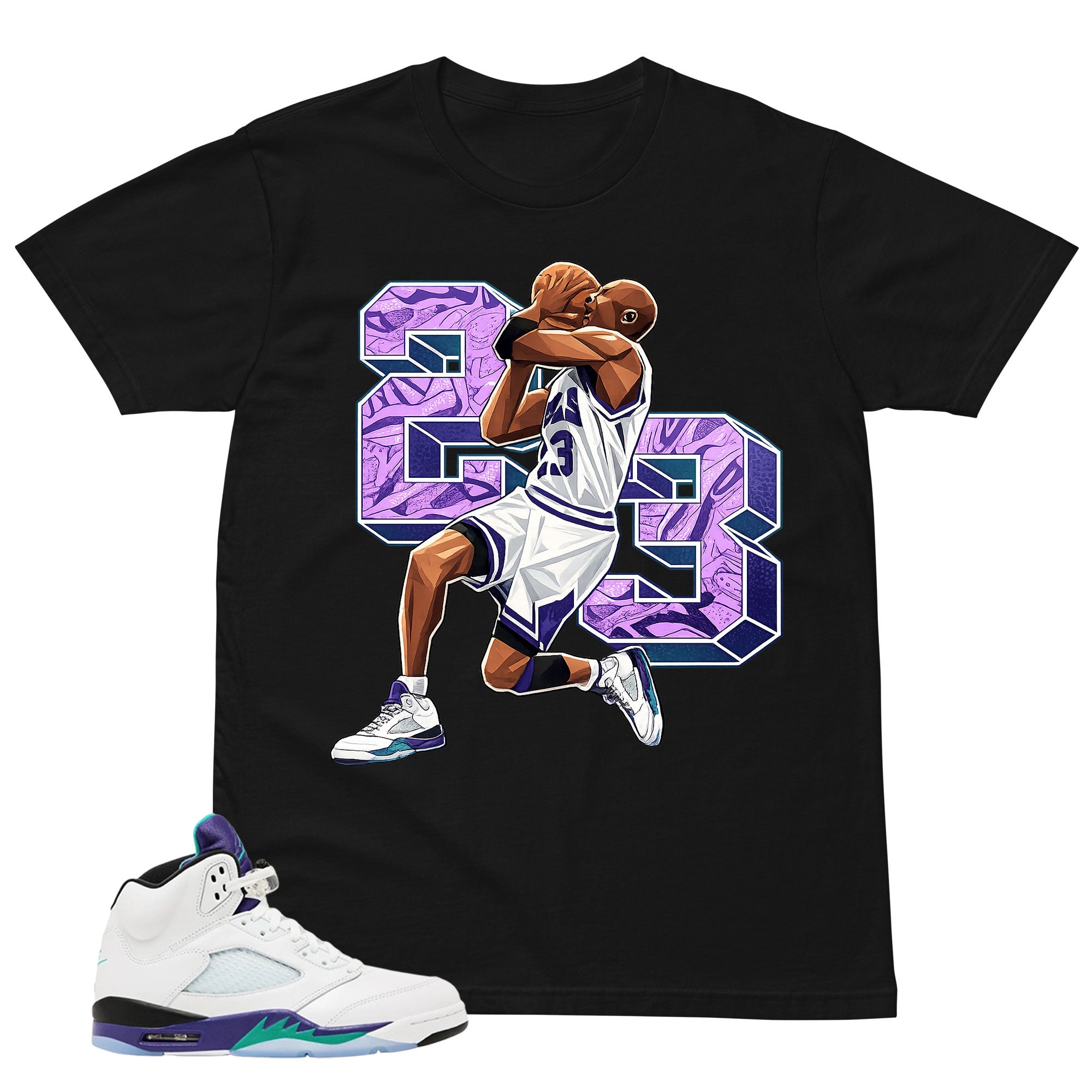 23 Basketball Legend Shirt - Matching Air Jordan 5 Retro 'Grape' 2025