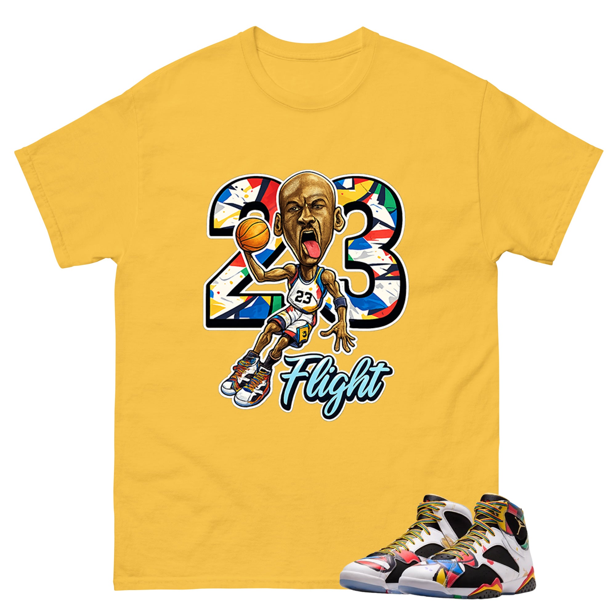 23 Flight Graphic Tee, Shirt to Match Air Jordan 7 Miro, Air Jordan 7 Miro Unisex Shirt