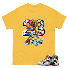 23 Flight Graphic Tee, Shirt to Match Air Jordan 7 Miro, Air Jordan 7 Miro Unisex Shirt