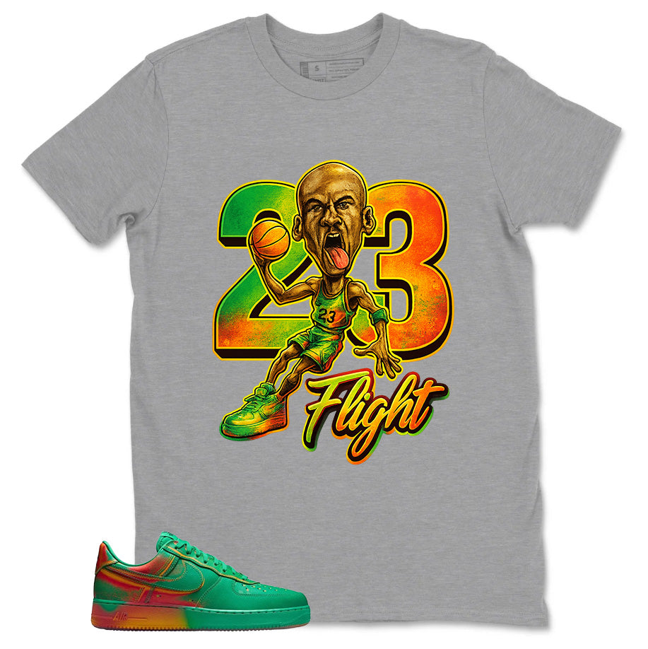 23 Flight MJ Shirt - Match Air Force 1 Stadium Green Crimson