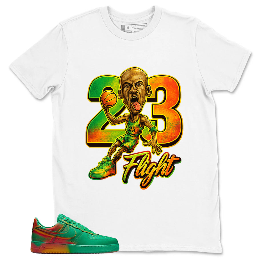 23 Flight MJ Shirt - Match Air Force 1 Stadium Green Crimson
