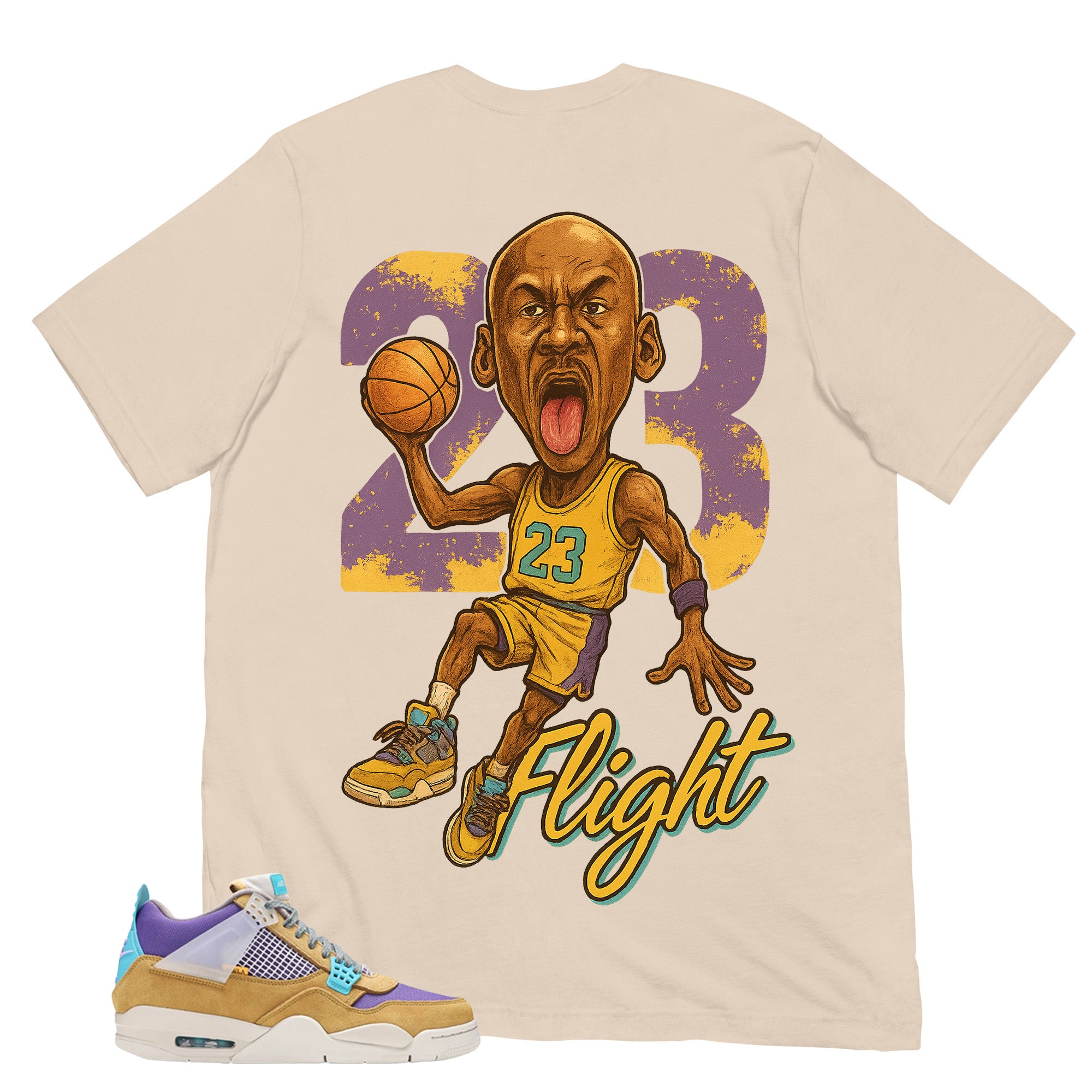 23 Flight MJ Shirt - Match Union LA x Air Jordan 4 Desert Moss