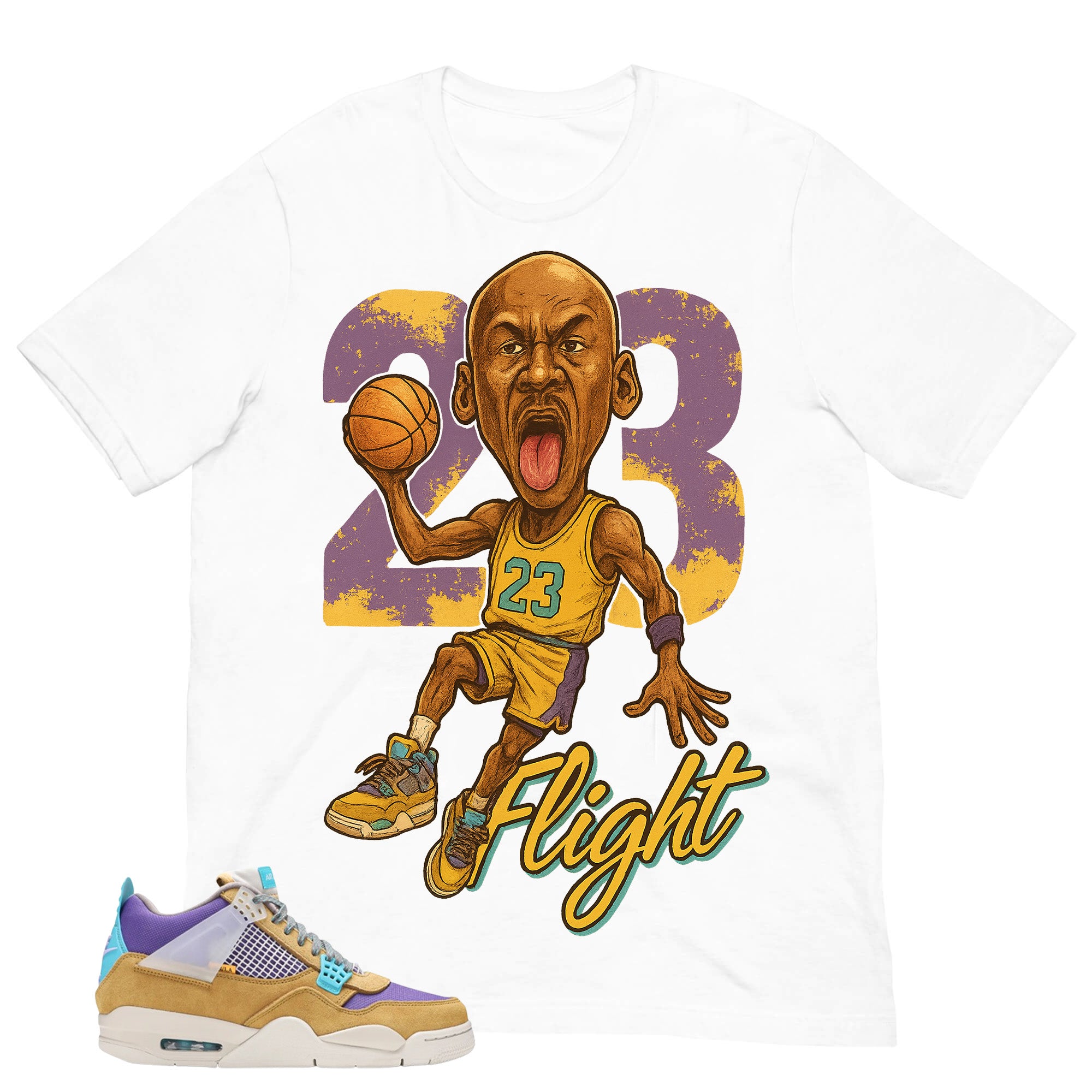 23 Flight MJ Shirt - Match Union LA x Air Jordan 4 Desert Moss