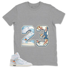 23 Flight MJ Shirt - Match Virgil Abloh x Air Jordan 1 Alaska