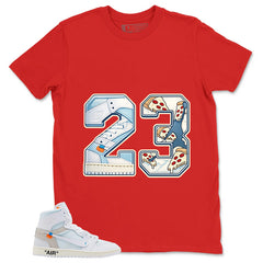 23 Flight MJ Shirt - Match Virgil Abloh x Air Jordan 1 Alaska