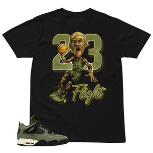 23 Flight MJ Sneaker Shirt - Match  Air Jordan 4 Undefeated