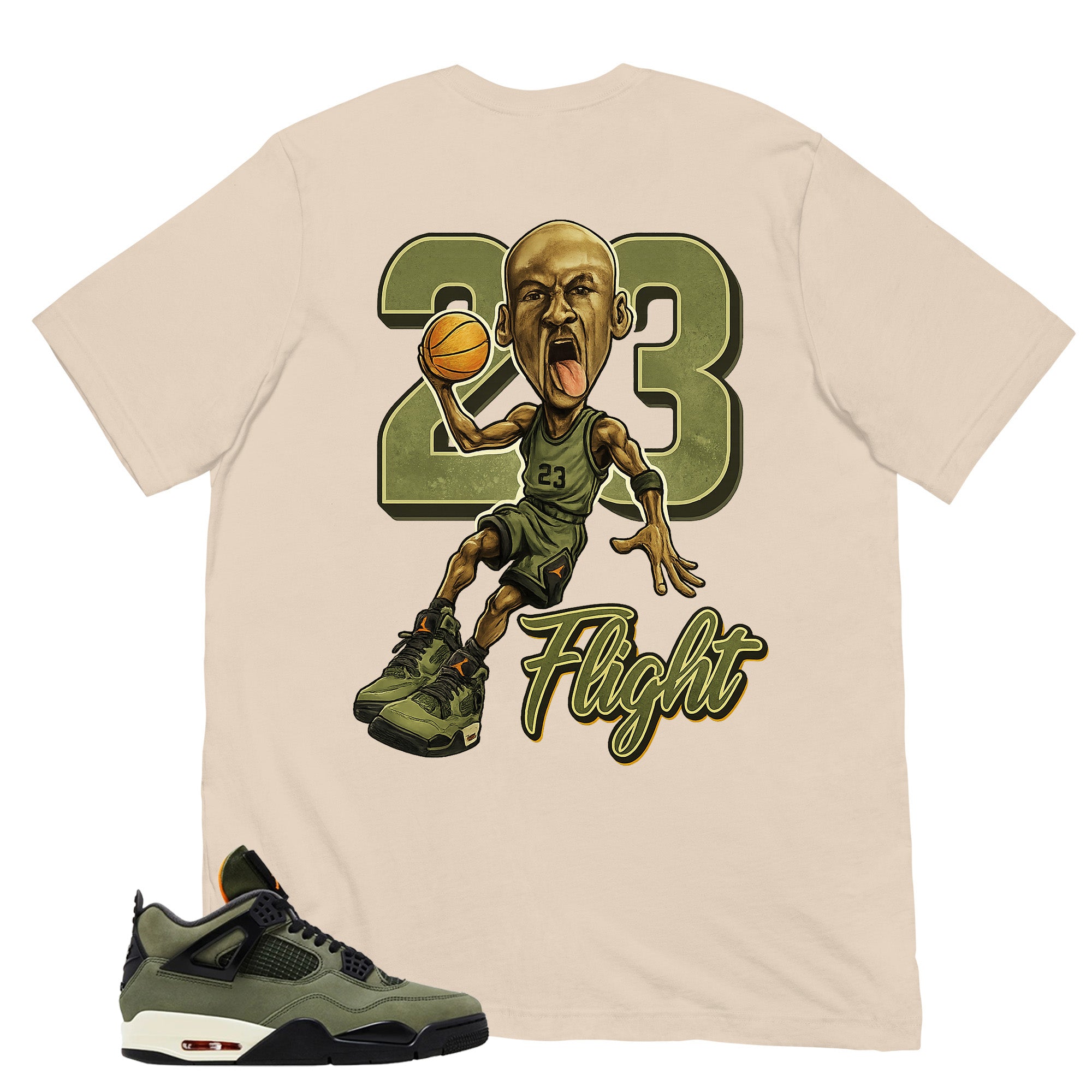 23 Flight MJ Sneaker Shirt - Match  Air Jordan 4 Undefeated