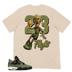 23 Flight MJ Sneaker Shirt - Match  Air Jordan 4 Undefeated