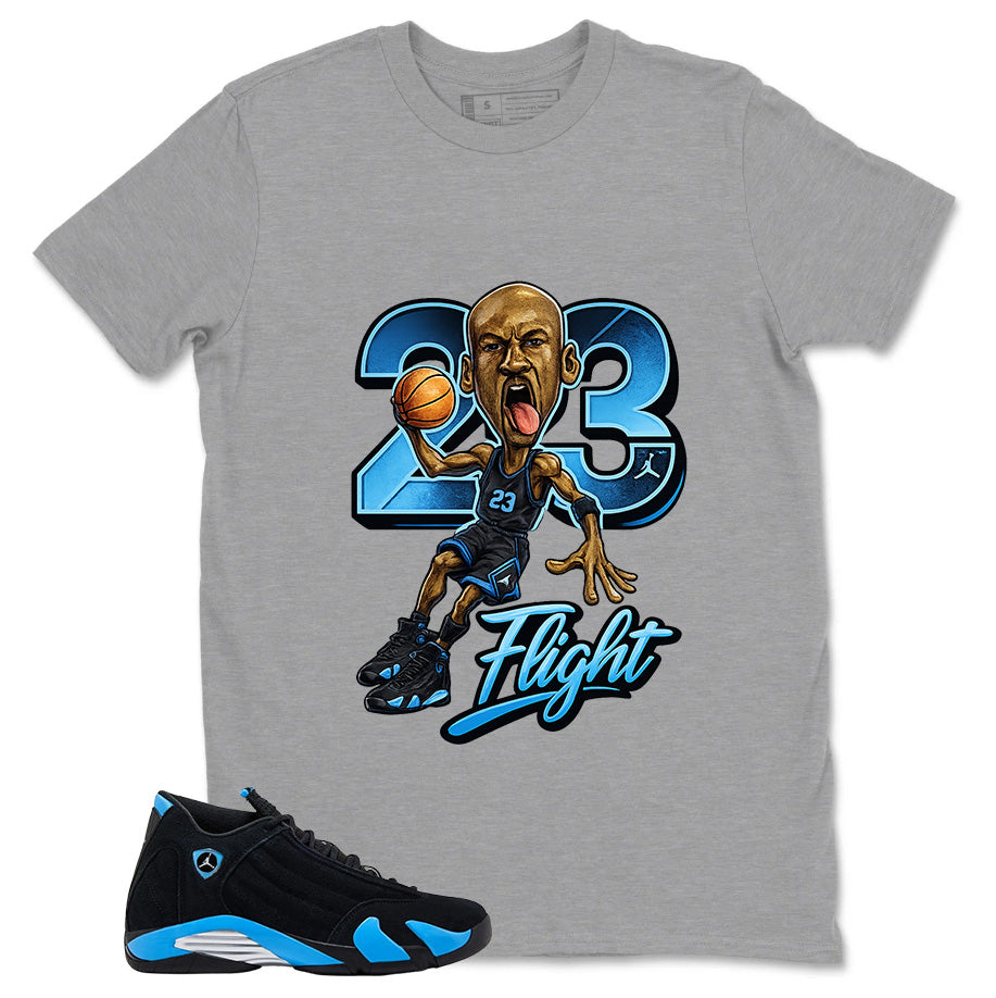 23 Flight Shirt- Match Air Jordan 14 Black University Blue 2026