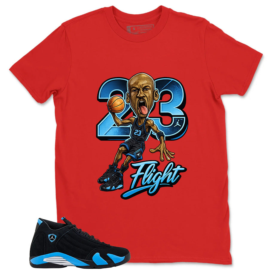 23 Flight Shirt- Match Air Jordan 14 Black University Blue 2026