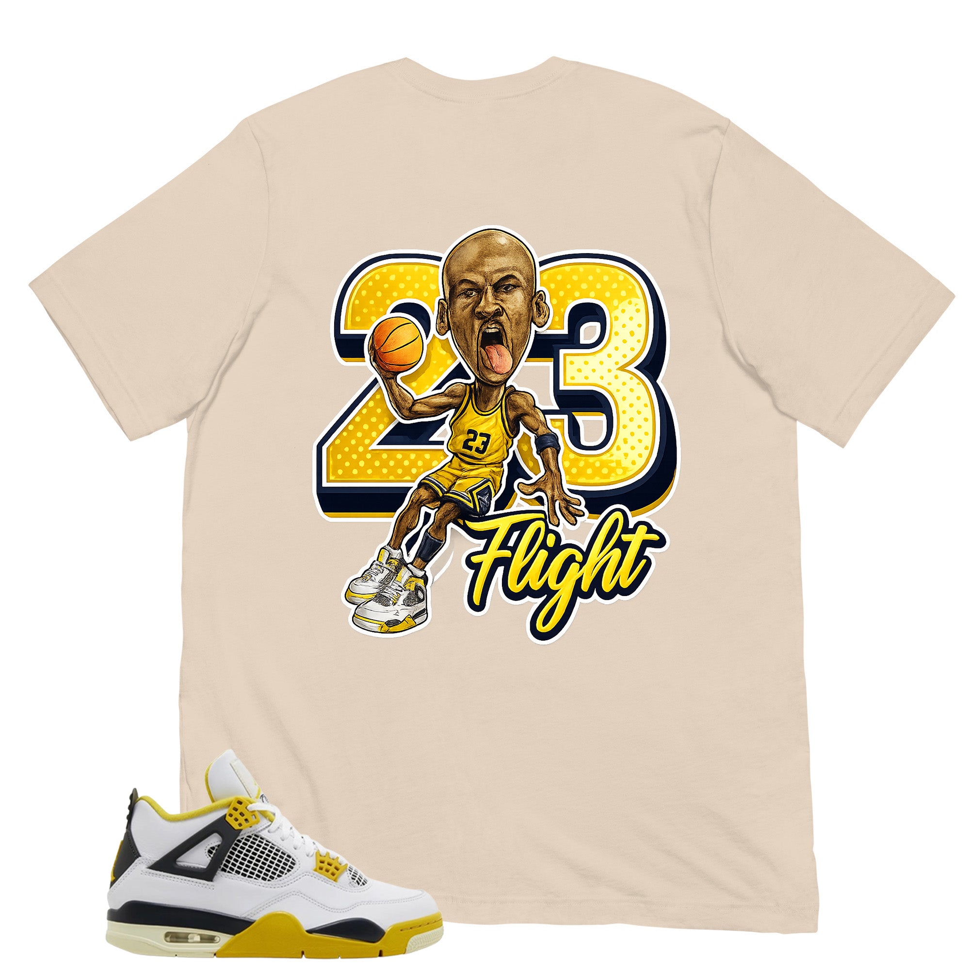 23 Flight Shirt - Match Air Jordan 4 Vivid Sulfur