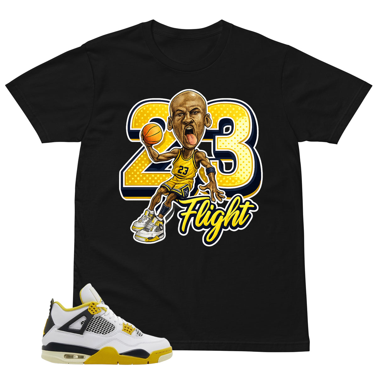 23 Flight Shirt - Match Air Jordan 4 Vivid Sulfur