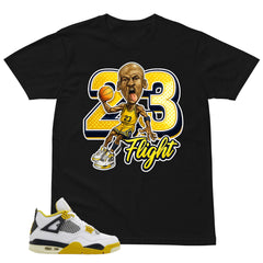 23 Flight Shirt - Match Air Jordan 4 Vivid Sulfur