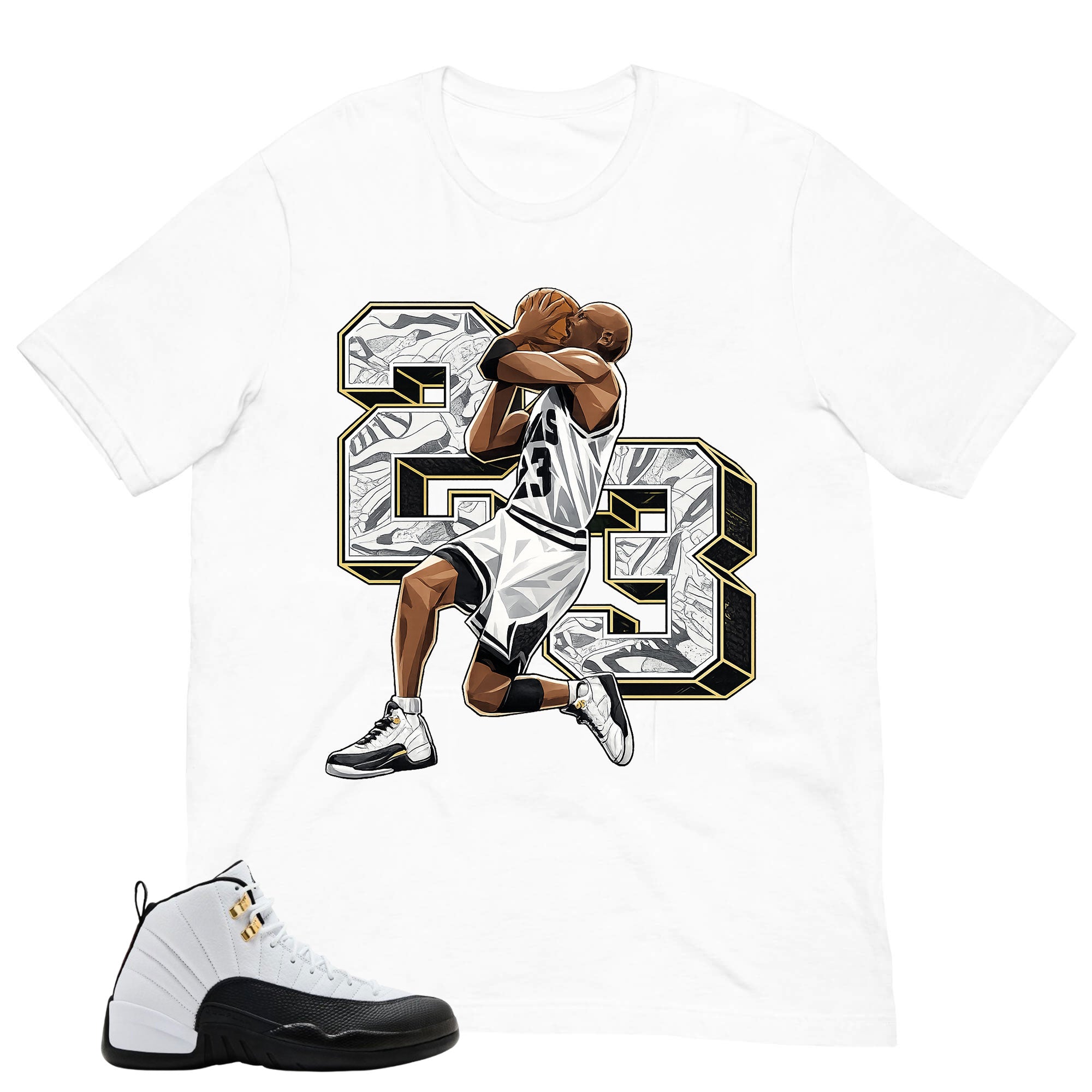 Number 23 Legend Shirt - Match Air Jordan 12 'Taxi'