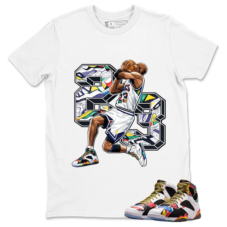 23 Legend MJ Graphic Tee, Shirt to Match Air Jordan 7 Miro, Air Jordan 7 Miro Unisex Shirt