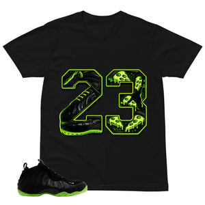 23 Legend MJ Shirt - Match Air Foamposite One Black Volt