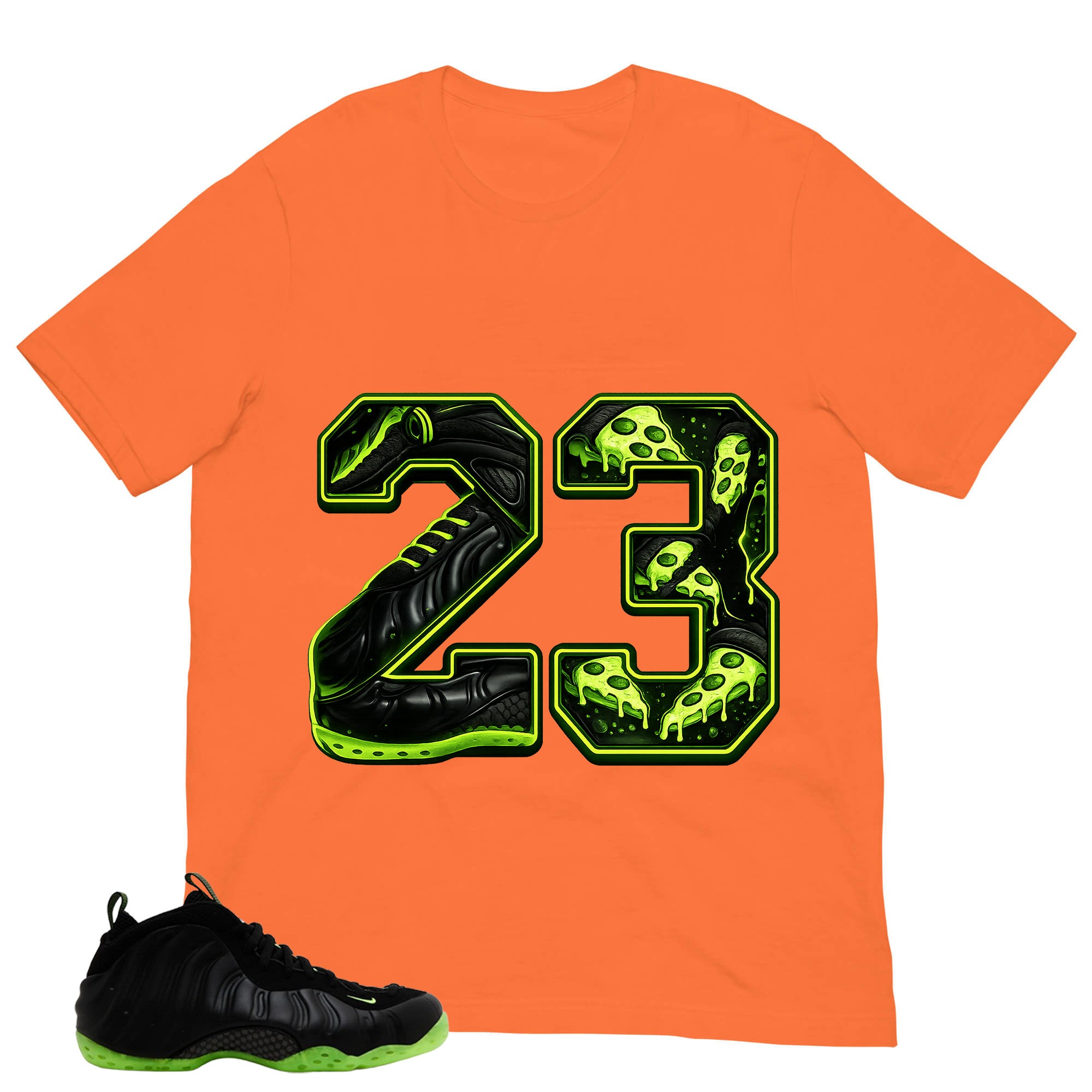 23 Legend MJ Shirt - Match Air Foamposite One Black Volt