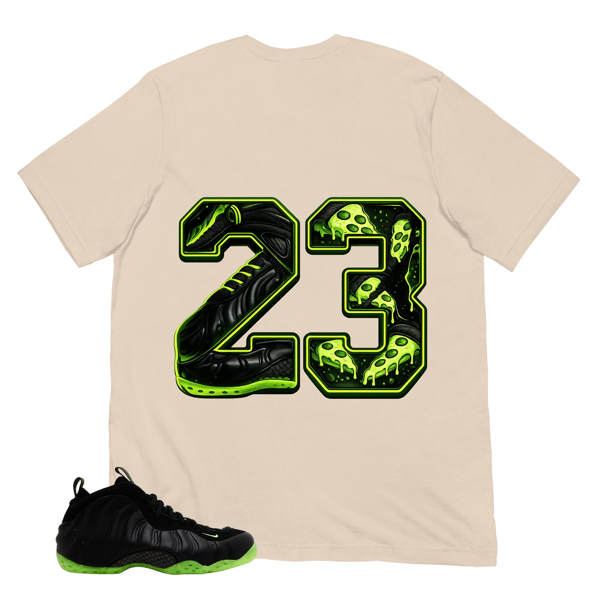 23 Legend MJ Shirt - Match Air Foamposite One Black Volt