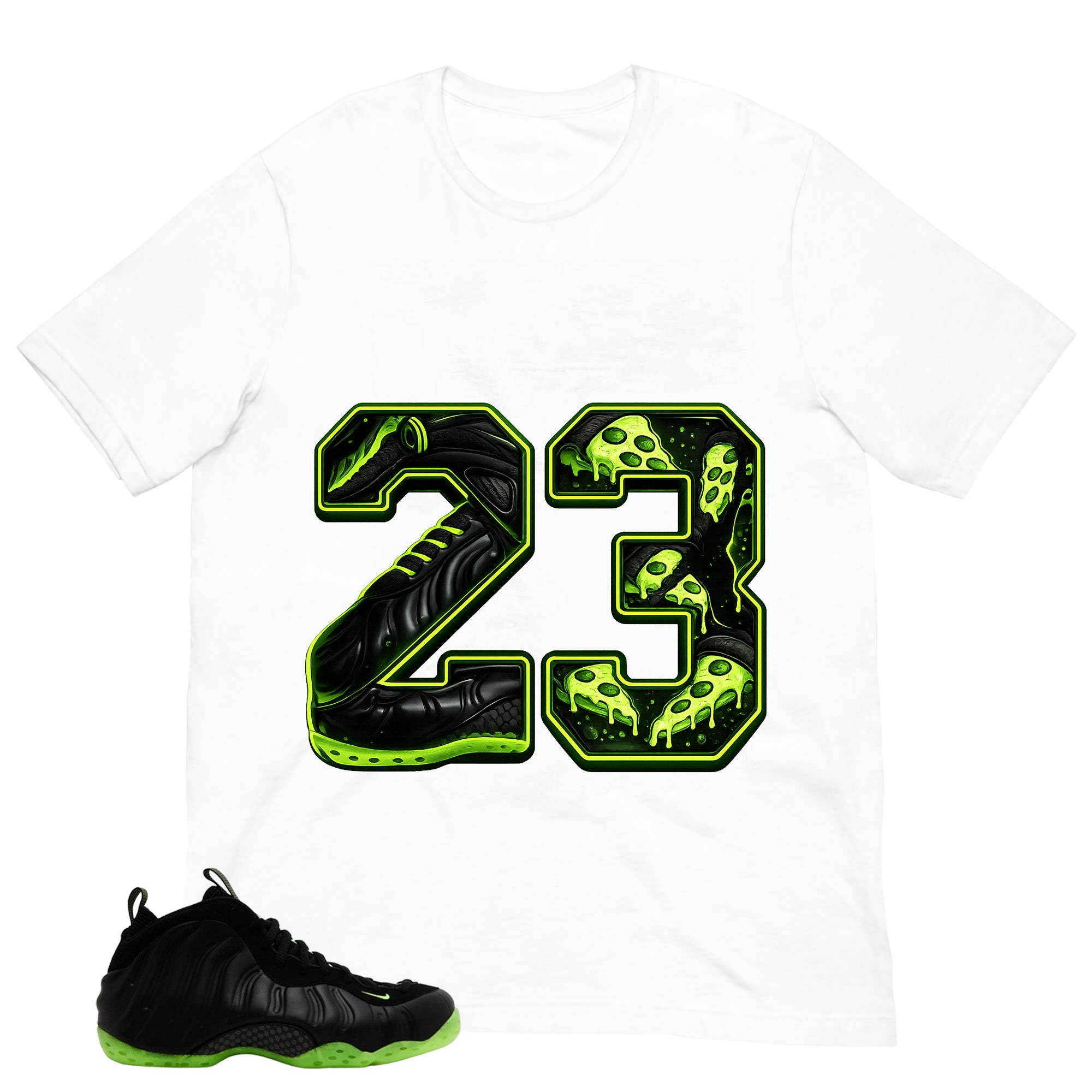 23 Legend MJ Shirt - Match Air Foamposite One Black Volt