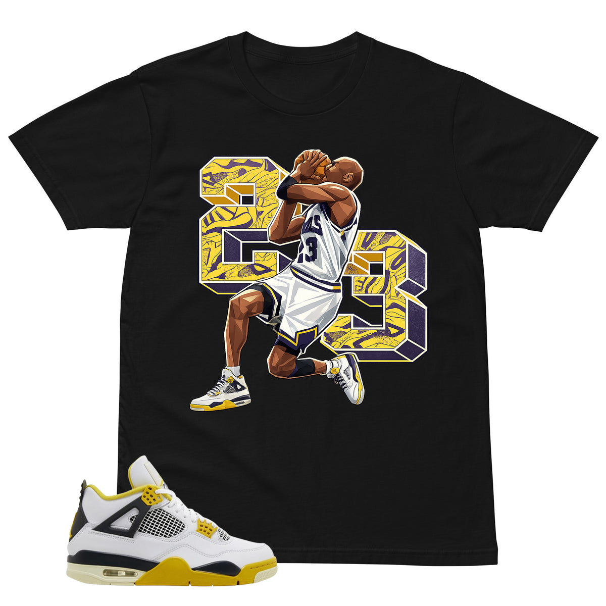 23 Legend MJ Shirt - Match Air Jordan 4 Vivid Sulfur