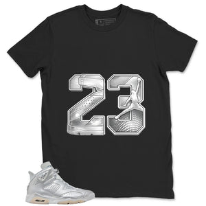 23 Legend MJ Shirt - Match Air Jordan 6 x Paris Saint-Germain Metallic Silver