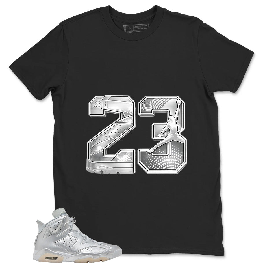 23 Legend MJ Shirt - Match Air Jordan 6 x Paris Saint-Germain Metallic Silver