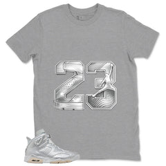 23 Legend MJ Shirt - Match Air Jordan 6 x Paris Saint-Germain Metallic Silver