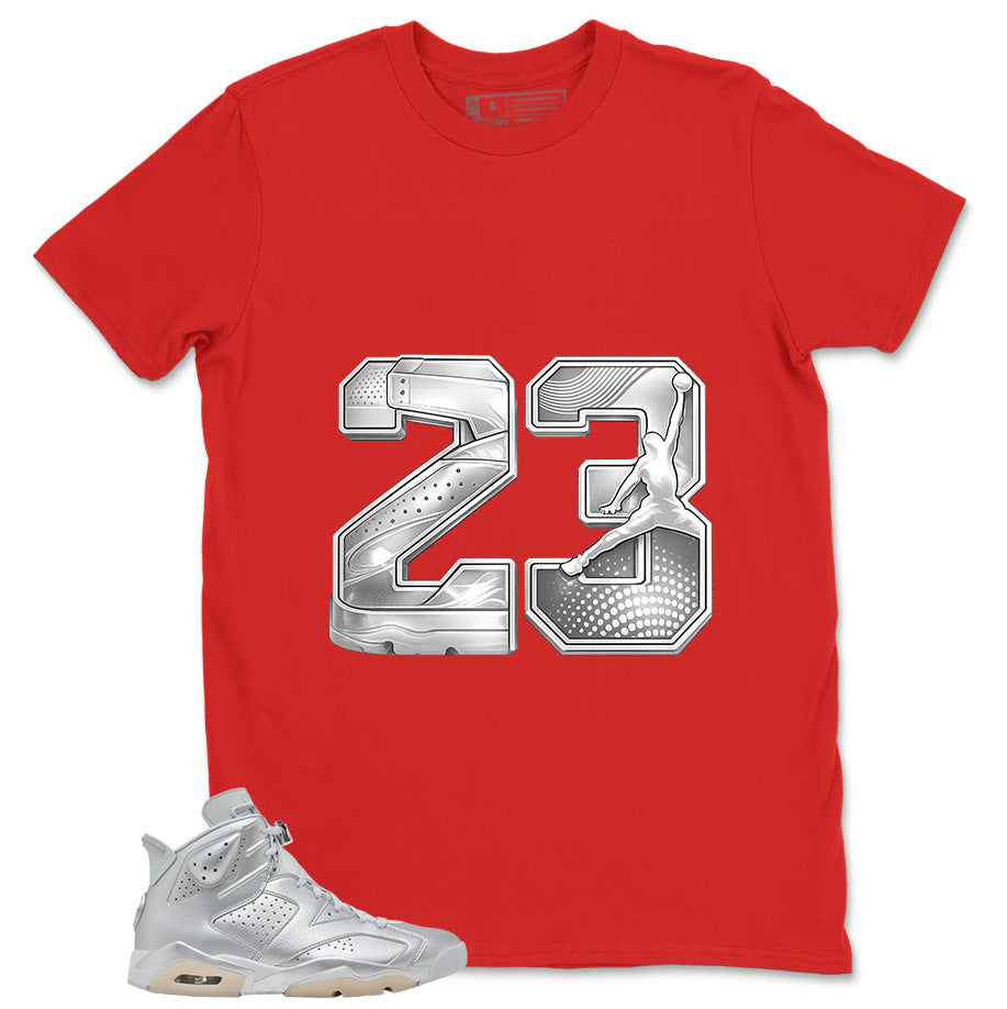 23 Legend MJ Shirt - Match Air Jordan 6 x Paris Saint-Germain Metallic Silver