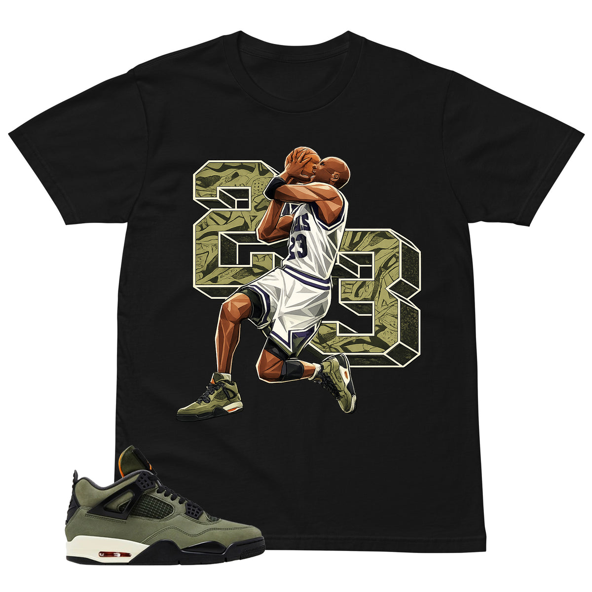 23 Legend MJ Sneaker Shirt - Match  Air Jordan 4 Undefeated