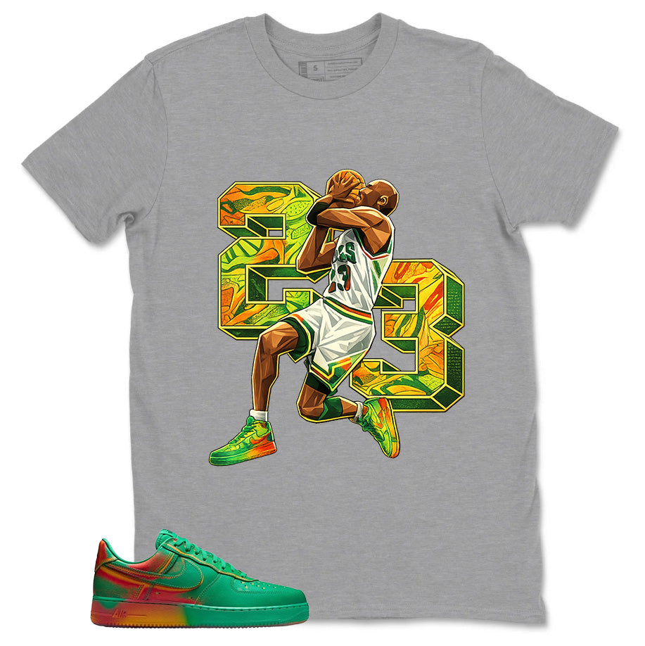 23 Legend Shirt - Match Air Force 1 Stadium Green Crimson