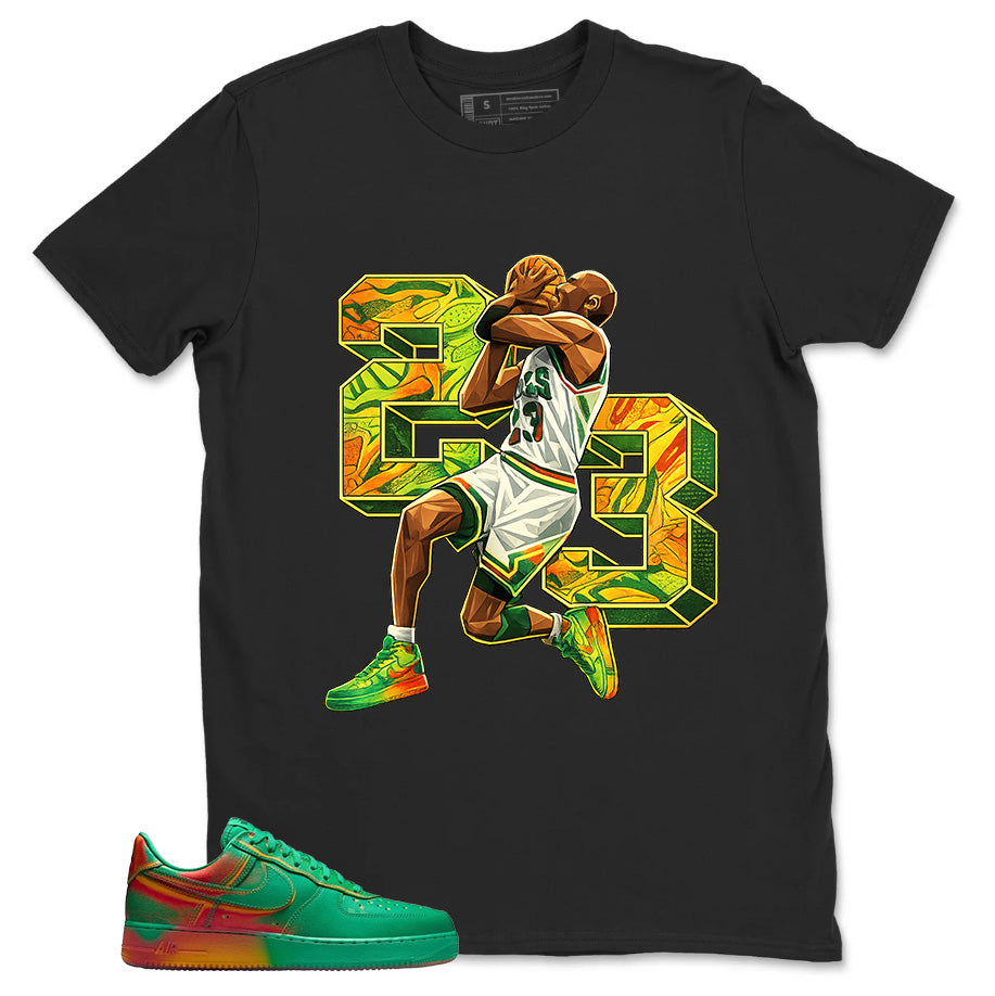 23 Legend Shirt - Match Air Force 1 Stadium Green Crimson