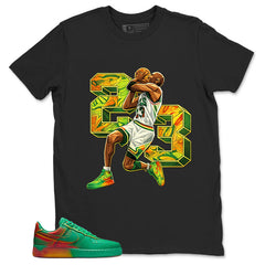 23 Legend Shirt - Match Air Force 1 Stadium Green Crimson