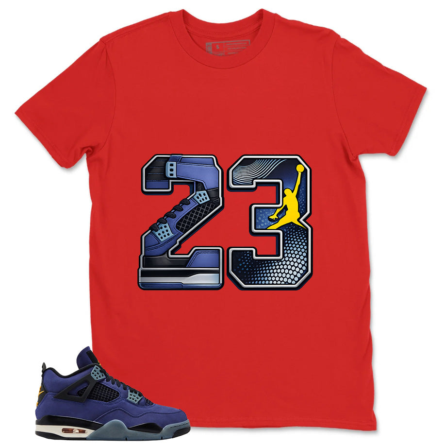 23 Legend Shirt - Match Air Jordan 4 Retro Lakers