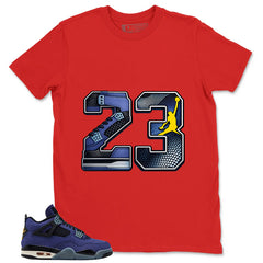 23 Legend Shirt - Match Air Jordan 4 Retro Lakers