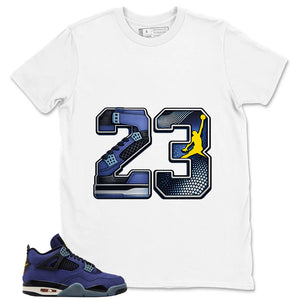 23 Legend Shirt - Match Air Jordan 4 Retro Lakers
