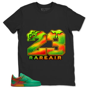 23 Rare Air Shirt - Match Air Force 1 Stadium Green Crimson