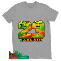 23 Rare Air Shirt - Match Air Force 1 Stadium Green Crimson