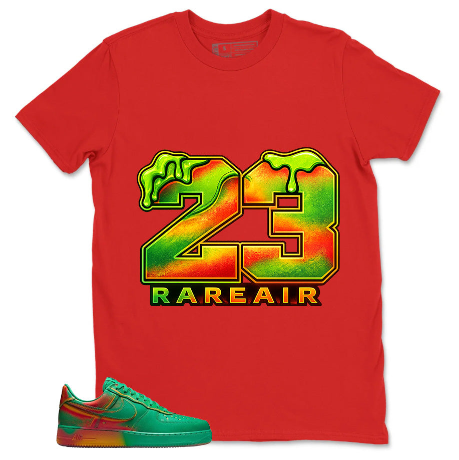 23 Rare Air Shirt - Match Air Force 1 Stadium Green Crimson