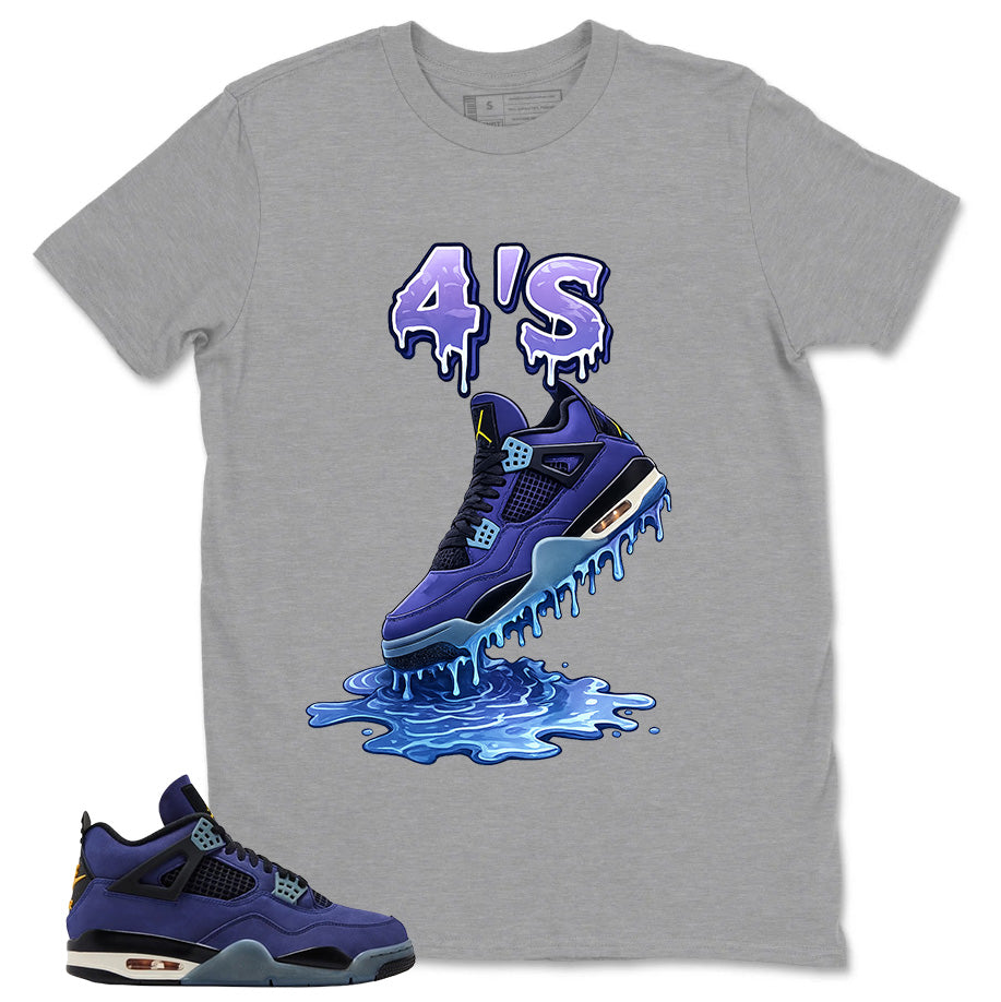 4's Dripping Shirt - Match Air Jordan 4 Retro 'Lakers'