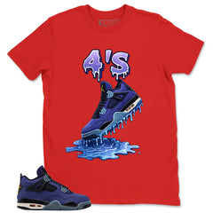 4's Dripping Shirt - Match Air Jordan 4 Retro 'Lakers'