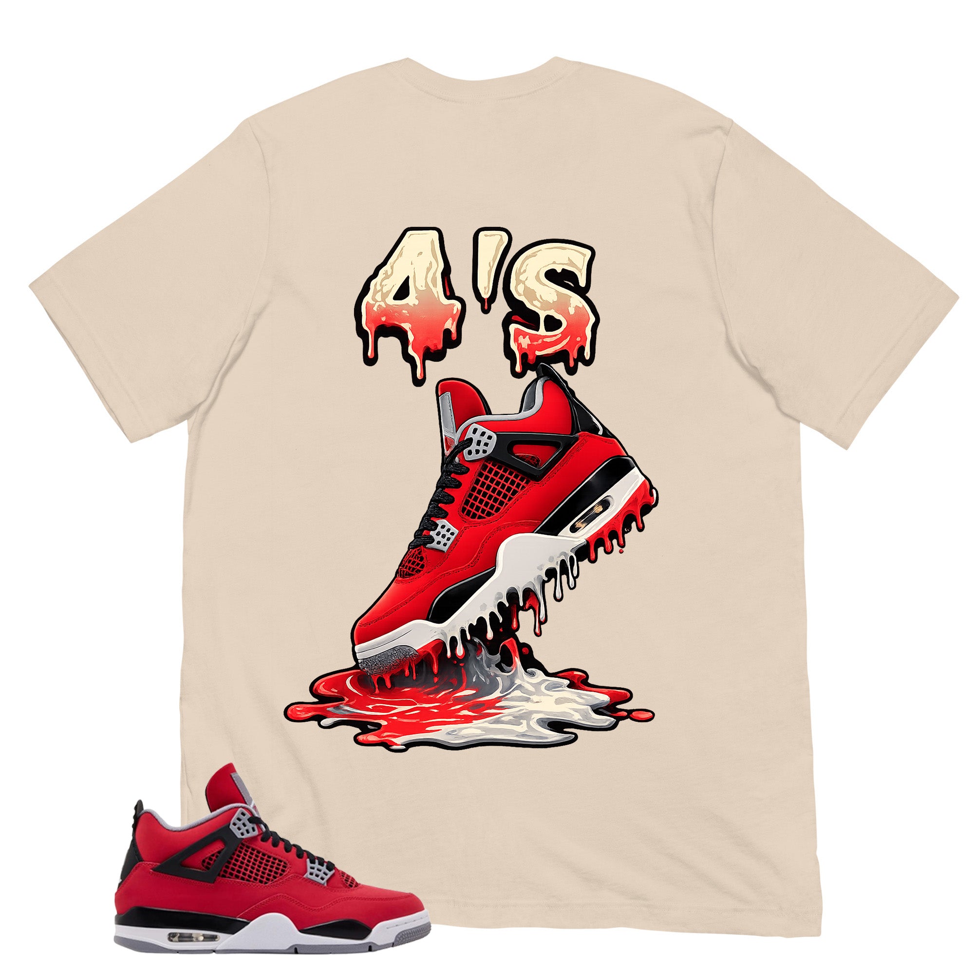 Graphic Tee 4's Dripping Shirt to Match Toro Bravo 4s Zadago