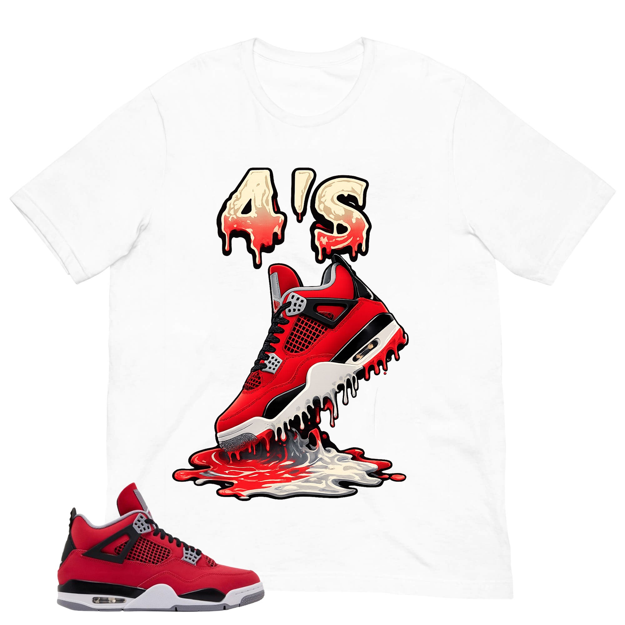 Graphic Tee 4's Dripping Shirt to Match Toro Bravo 4s Zadago