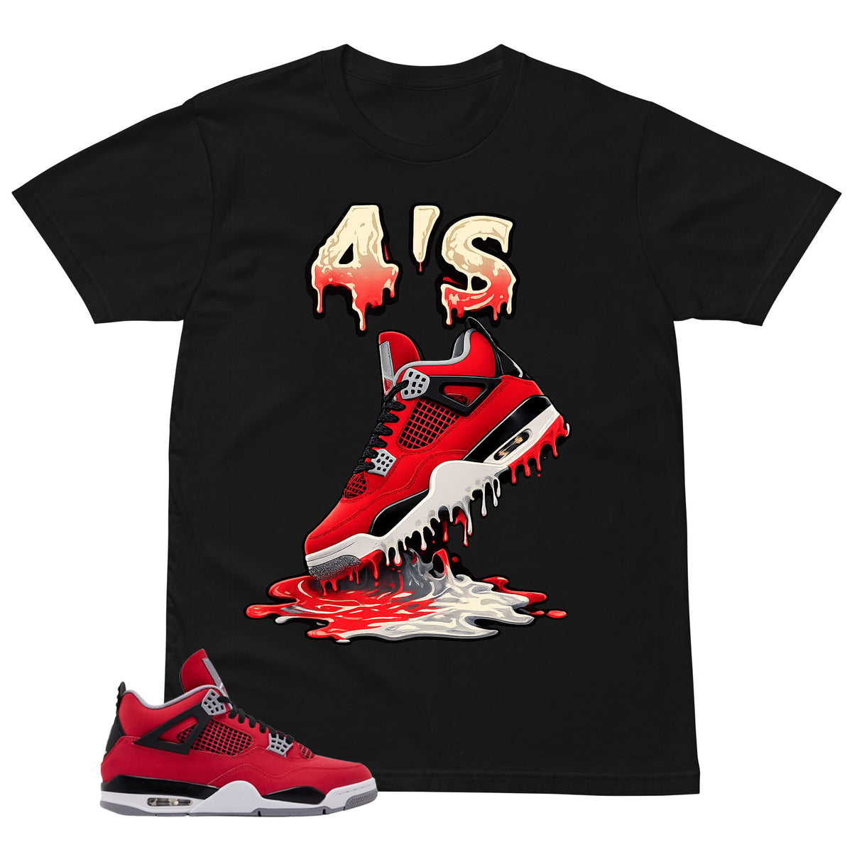 Graphic Tee 4's Dripping Shirt to Match Toro Bravo 4s Zadago