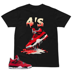 Graphic Tee 4's Dripping Shirt to Match Toro Bravo 4s Zadago