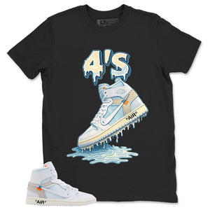 4's Dripping Shirt - Match Virgil Abloh x Air Jordan 1 Alaska