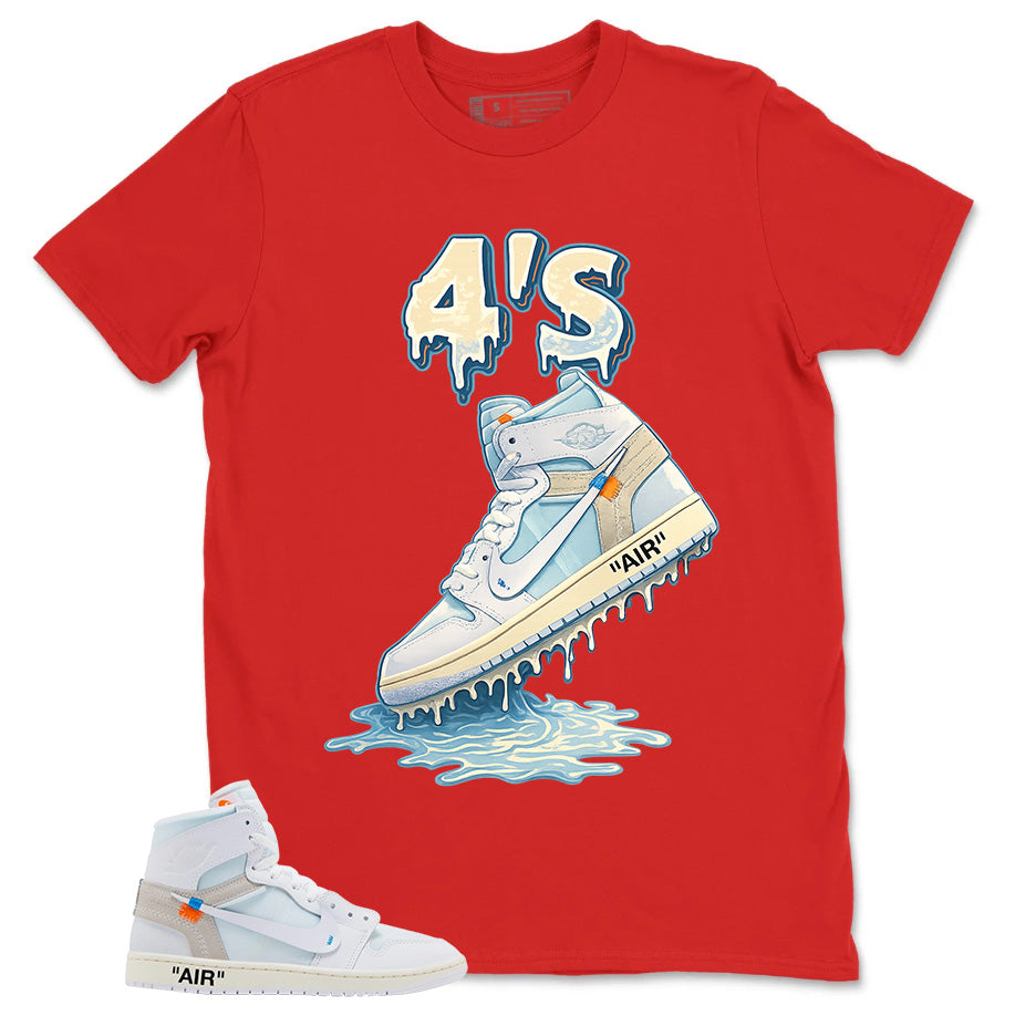 4's Dripping Shirt - Match Virgil Abloh x Air Jordan 1 Alaska